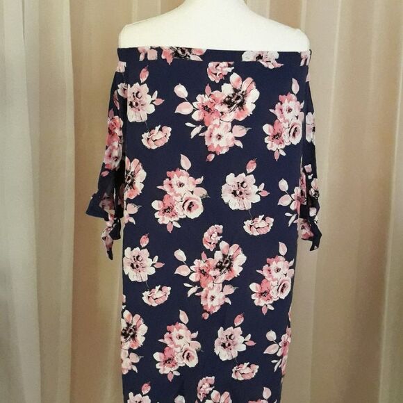 Whoa, Wait Women's Off the Shoulder Dress with Tie - Picture 2 of 6